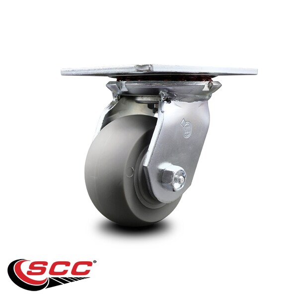 4 Inch Heavy Duty Top Plate Thermoplastic Swivel Caster With Ball Bearing SCC